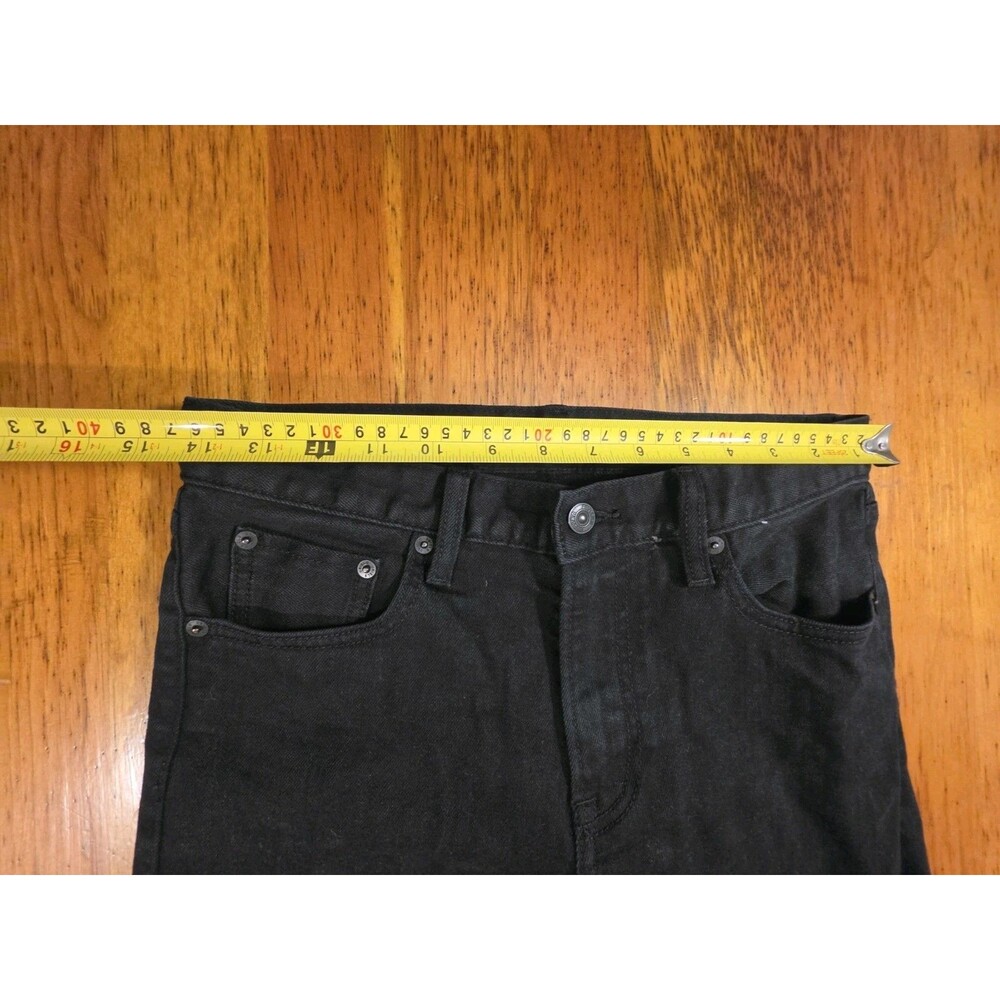 Uniqlo Mens Stretch Selvedge Slim Fit Jeans Black 30x34 Tag (Measures 29x29) EUC - Picture 4 of 9